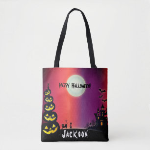 Spooky Haunted House Halloween Tote Bag