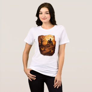 Spooky Haunted House Halloween Tri-Blend Shirt