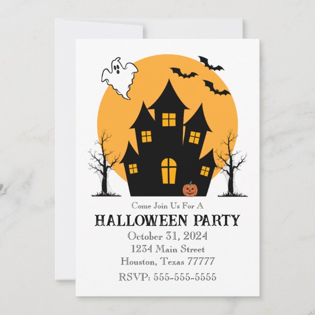 Spooky Haunted House Invitation (Front)