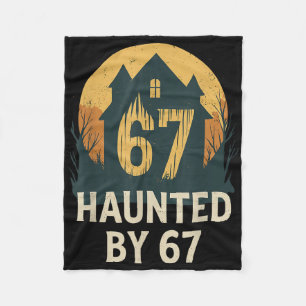 Spooky Haunted House Meme 67 Funny Math Humor 6x7 Fleece Blanket