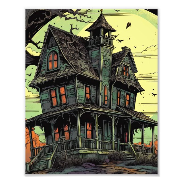 Spooky Haunted House  Photo Print (Front)