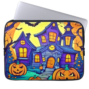 Spooky Haunted Mansion Art Laptop Sleeve