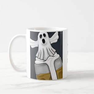 Spooky Haunting White Ghost Coffee Mug
