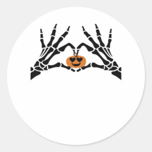 Spooky Heart Hands Classic Classic Round Sticker