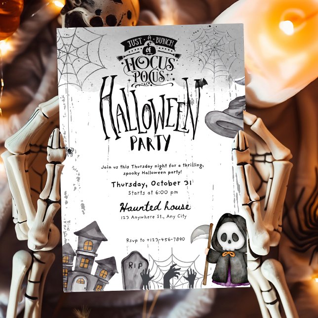 Spooky Hocus Pocus Halloween Witch Party Invitation (Creator Uploaded)