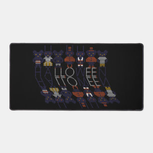 Spooky Horror Stick Cross Halloween Monsters Desk Mat