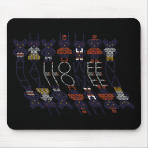 Spooky Horror Stick Cross Halloween Monsters Mouse Mat