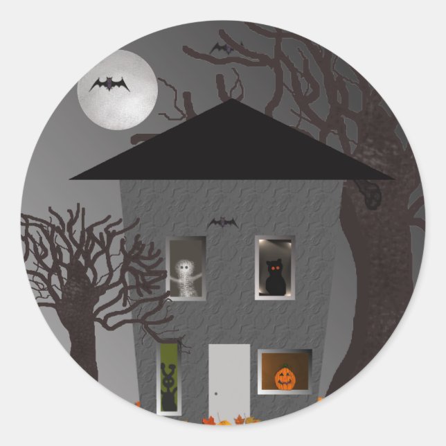 Spooky House Halloween Stickers (Front)