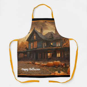 Spooky House Pumpkin Halloween Collection Apron