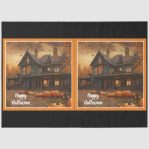 Spooky House Pumpkin Halloween Collection Tissue Paper