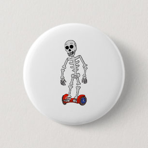 Spooky Hover Bones 6 Cm Round Badge