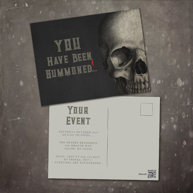 Spooky Human Skull  Postcard (Creator Uploaded)