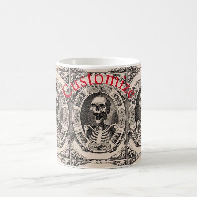 Spooky Human Skull Thunder_Cove Coffee Mug (Center)