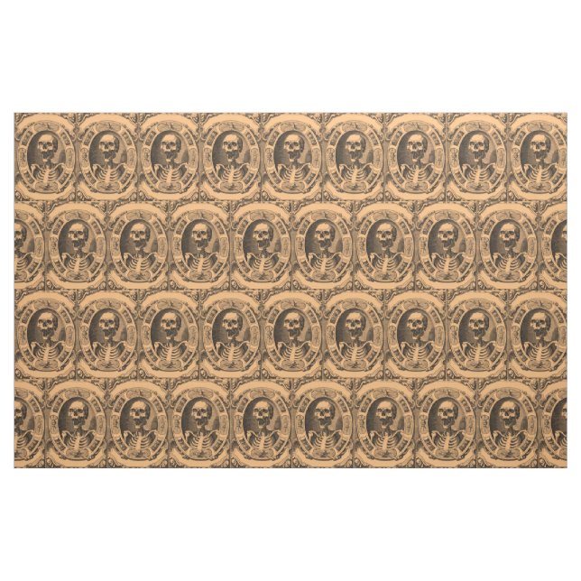 Spooky Human Skull Thunder_Cove Fabric (Fat Quarter)