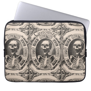 Spooky Human Skull Thunder_Cove Laptop Sleeve