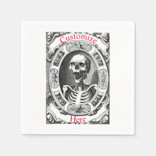 Spooky Human Skull Thunder_Cove  Napkin