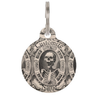 Spooky Human Skull Thunder_Cove Pet Tag