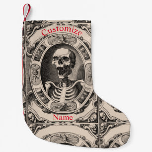 Spooky Human Skull Thunder_Cove Small Christmas Stocking