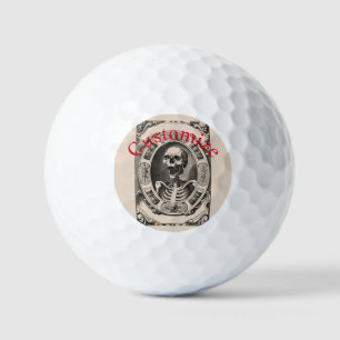 Spooky Human Skull Thunder_Cove Stone Coaster Golf Balls