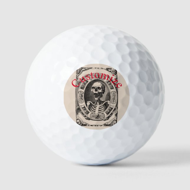 Spooky Human Skull Thunder_Cove  Stone Coaster Golf Balls (Front)