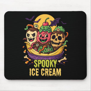Spooky Ice Cream Dessert Halloween Design Mouse Mat