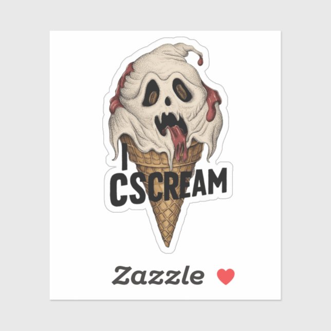 spooky , ice cream,ghost, Halloween, horror , scre (Sheet)