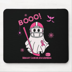 Spooky Ice Hockey Halloween Breast Cancer Awarenes Mouse Mat