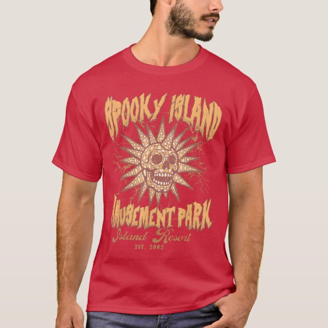 Spooky Island Est 2002 Amusement Park Island Hallo T-Shirt (Front)