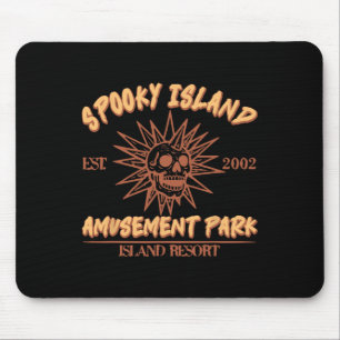 Spooky Island Est 2002 Amusement Park Skull Hallow Mouse Mat
