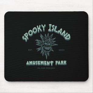 Spooky Island Retro Halloween Skull 90s Halloween Mouse Mat