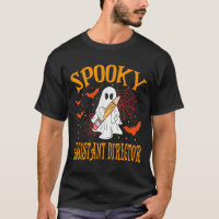 Spooky Istant Director Ghost Funny Halloween Schoo