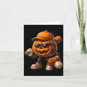 Spooky Jack O Lantern Baseball Halloween Costumes Card
