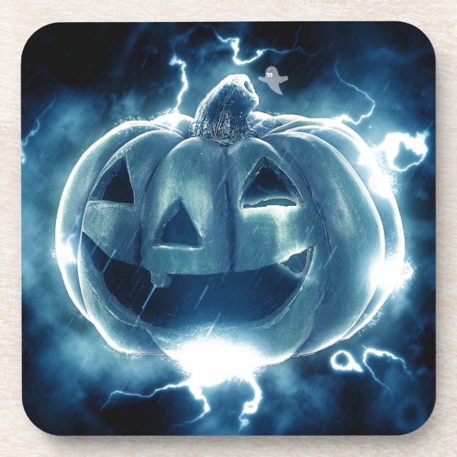 Spooky Jack-o-Lantern Coaster (Front)