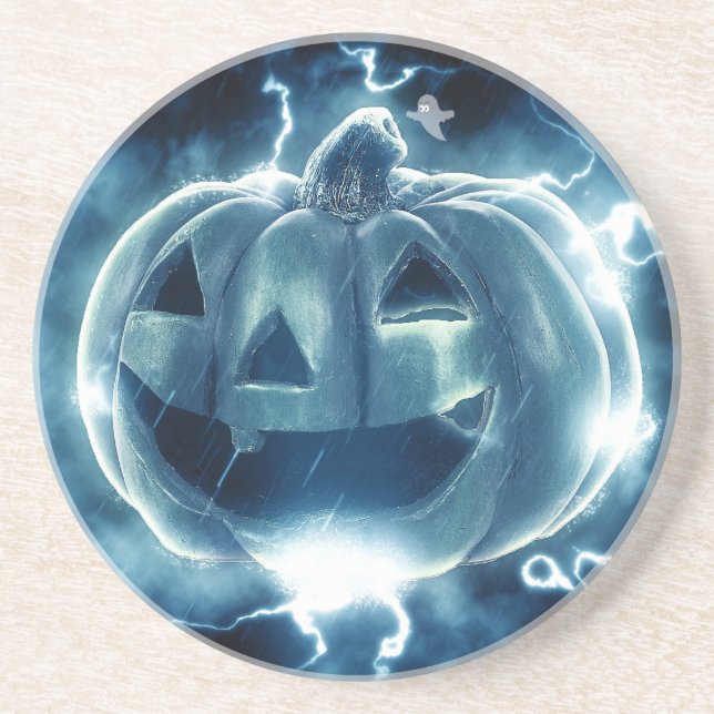 Spooky Jack-o-Lantern Coaster (Front)