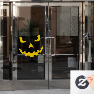 Spooky Jack-o-lantern Face Window Cling