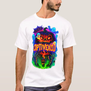 Spooky Jack-O'-Lantern & Ghost Swarm Halloween  T-Shirt