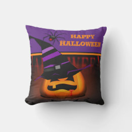 Spooky Jack O' Lantern Halloween  Cushion