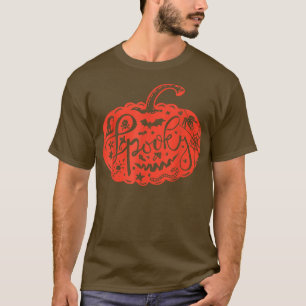 Spooky jack o lantern Halloween Design T-Shirt