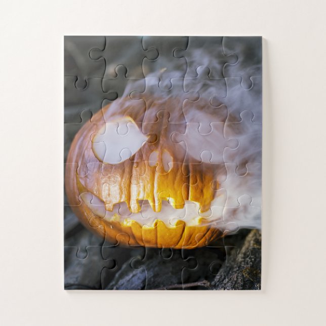 Spooky Jack-o-lantern Jigsaw Puzzle (Vertical)