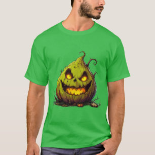 Spooky Jack O’Lantern Pumpkin with Glowing Eyes T-Shirt