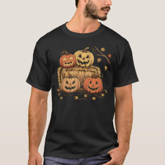Spooky Jack-o'-Lantern Quartet T-Shirt