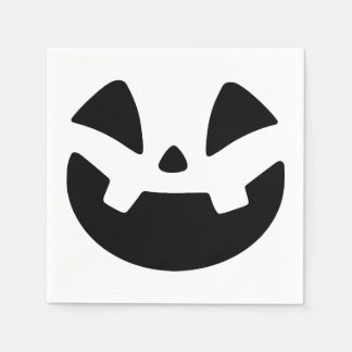Spooky Jack-o'-Lantern Silhouette Halloween Mug Napkin