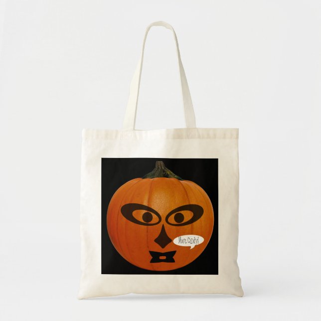 Spooky Jack-O-Lantern Trick or Treat Tote Bag (Front)