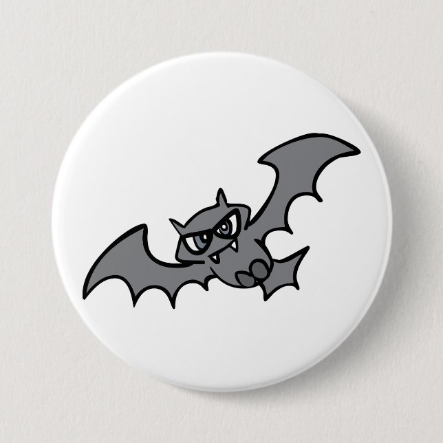 Spooky Kawaii Evil Vampire Bat 7.5 Cm Round Badge (Front)
