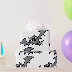 Spooky Kawaii Evil Vampire Bat Wrapping Paper