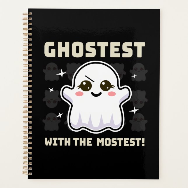 Spooky Kawaii Ghost Halloween Planner (Front)