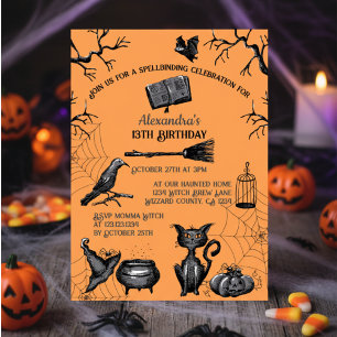 Spooky Kids Halloween Birthday Invitation