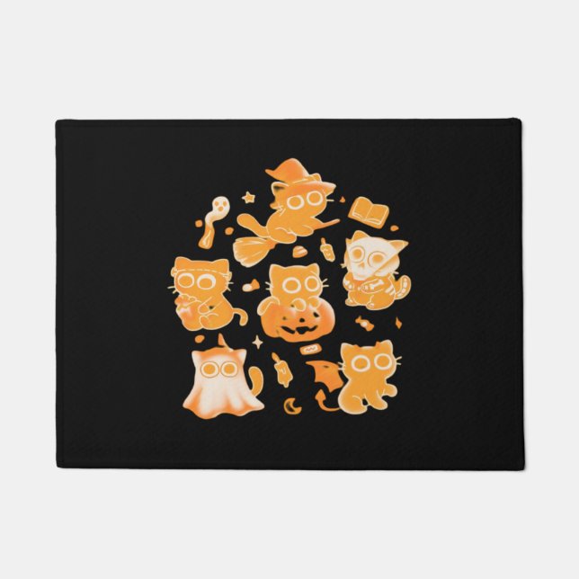 Spooky Kittens Classic T-Shirt Doormat (Front)