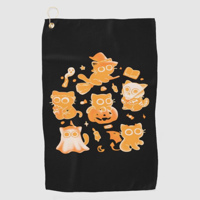 Spooky Kittens Classic T-Shirt Golf Towel (Front)
