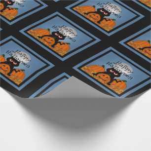 Spooky Kitty Happy Halloween Wrapping Paper